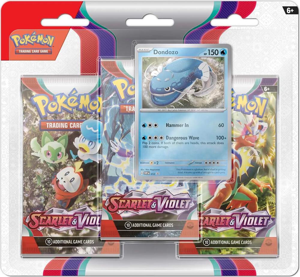 Scarlet & Violet Base – 3-Pack Blister (Dondozo Promo)