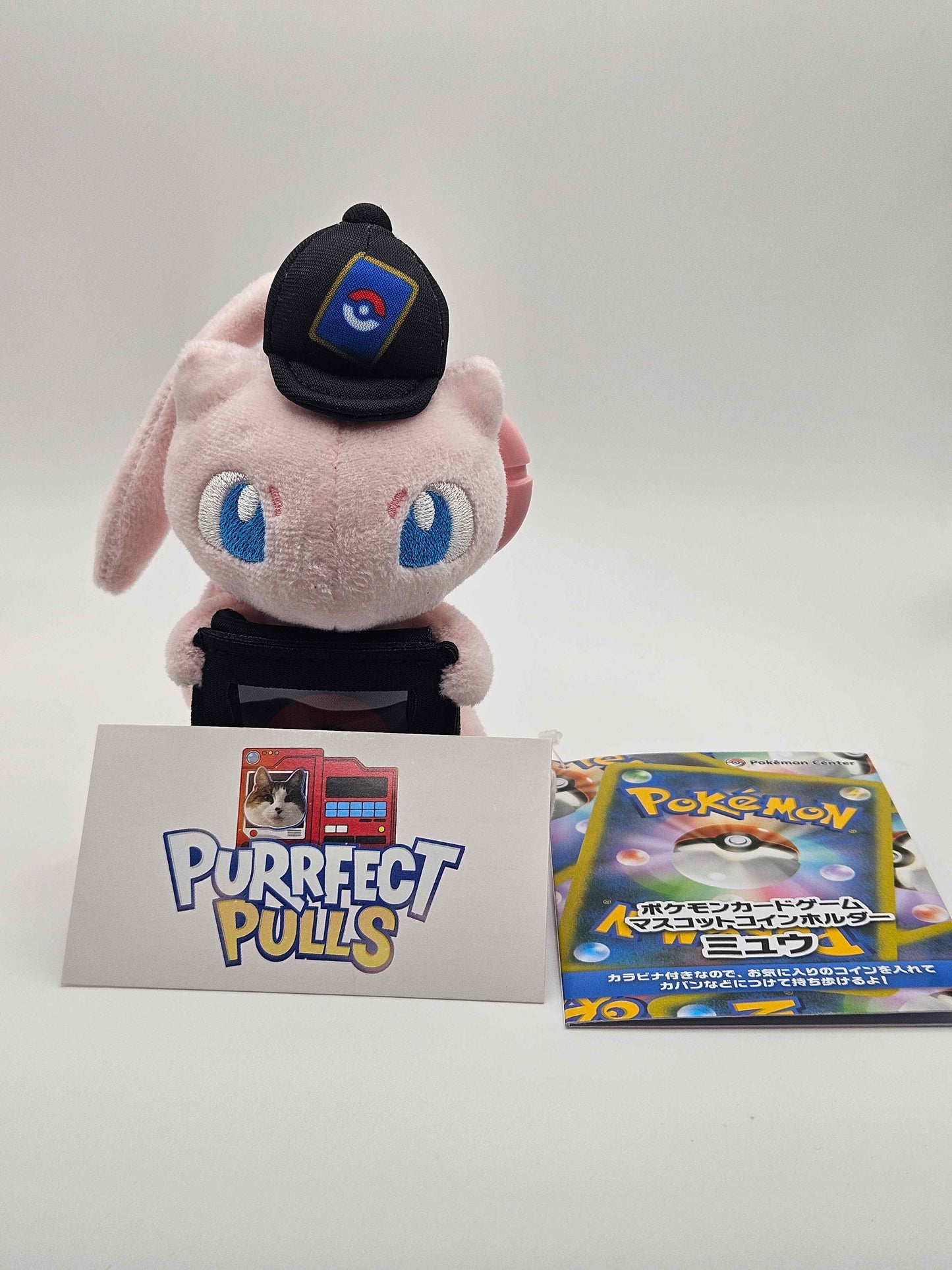 Pokémon Center Japan – Mew Mascot Coin Holder Plush (With Mini Hat)