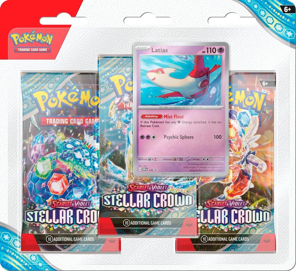 Stellar Crown – 3‑Pack Blister (Latias Promo)
