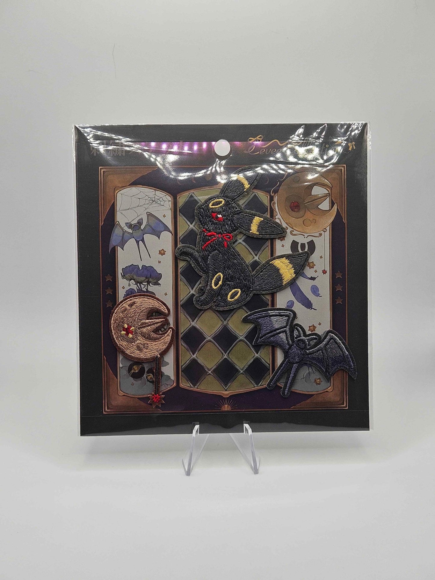 Pokémon Center Japan – Umbreon Embroidered Sticker Set (Eevee Collection)